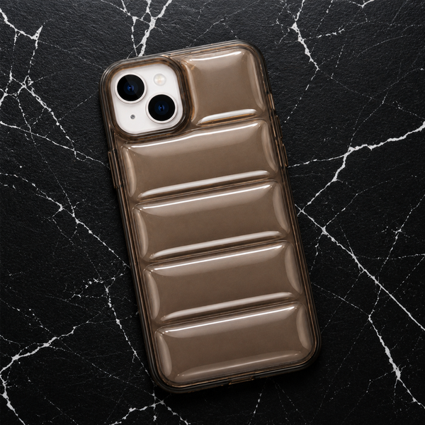 Smoky Brown Cushion Bubble Case for iPhone 14