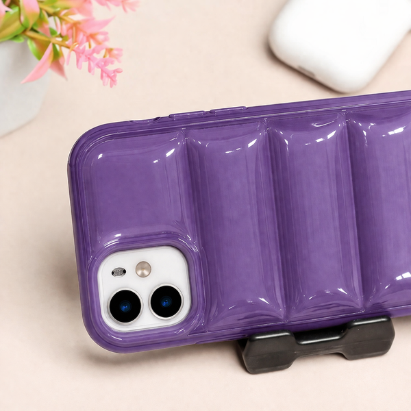 Transparent Purple Bubble Case for Apple iPhone 11