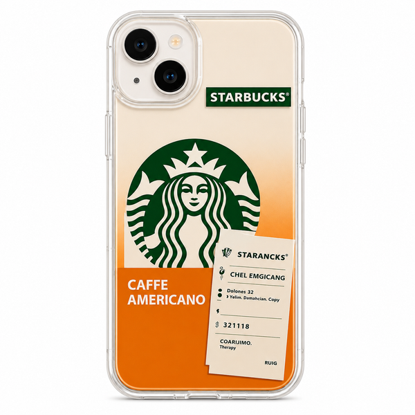 Starbucks Inspired Caffe Americano Aesthetic Clear Case for iPhone 14
