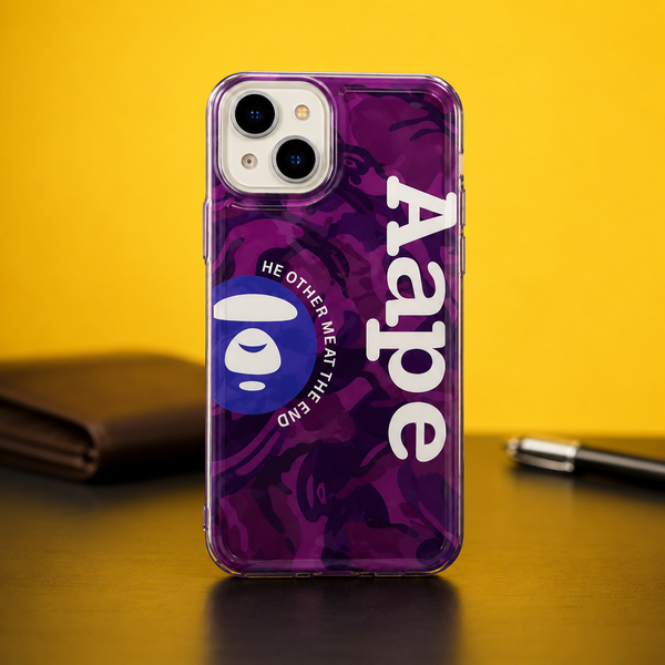 AAPE Purple Camo iPhone 13 Case