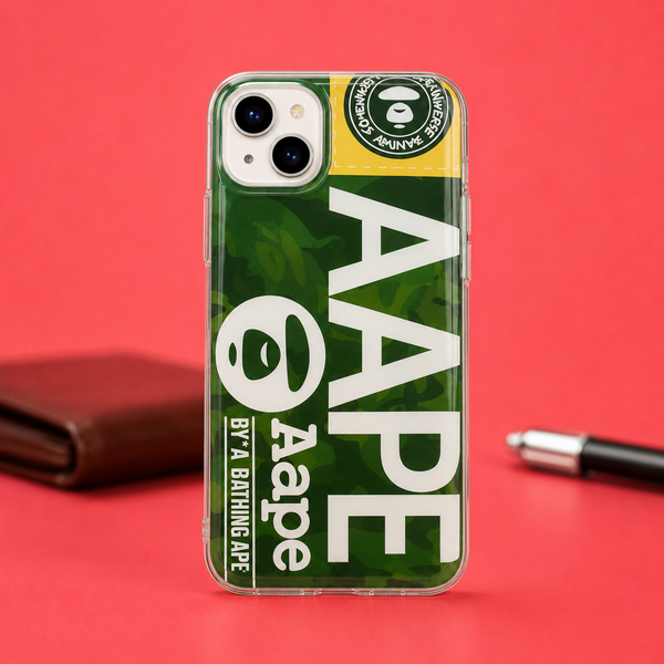 AAPE Green Camo iPhone 13 Case