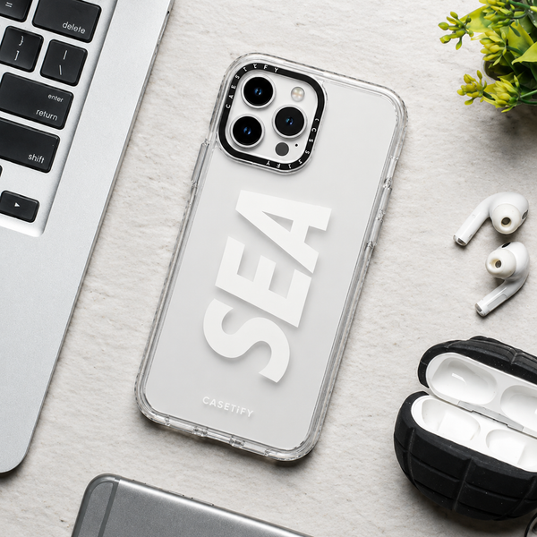 Transparent SEA Print iPhone 13 Pro Case