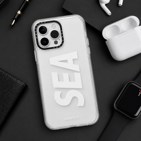 Transparent SEA Print iPhone 14 Pro Case