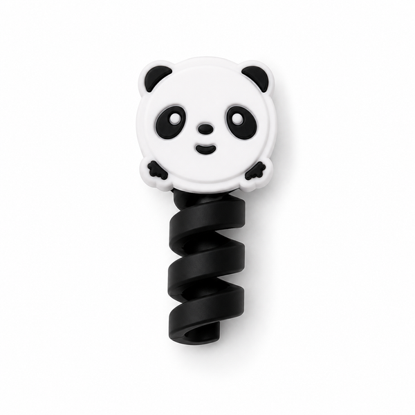 Panda Cable Protector Sleeve (Anti-Break Spiral Design, Premium Silicone, Universal Fit)