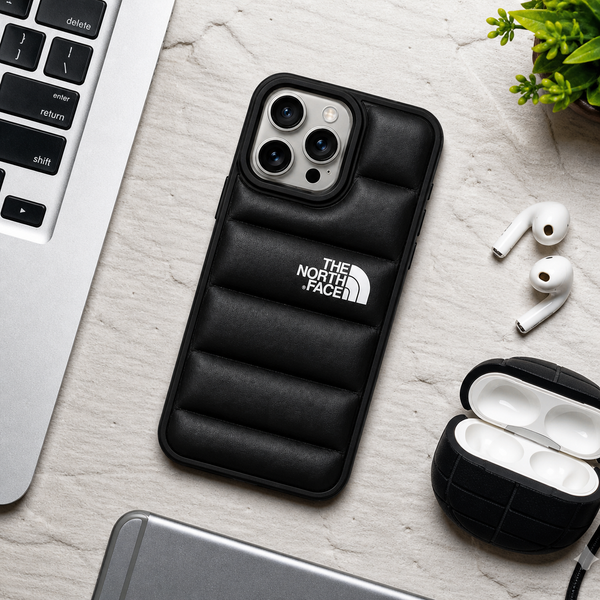 Black Puffer Cushion Case for iPhone 15 Pro