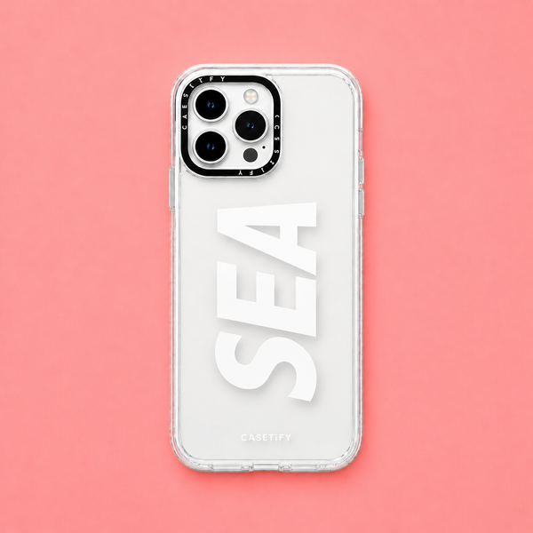 Transparent SEA Print iPhone 15 Pro Case