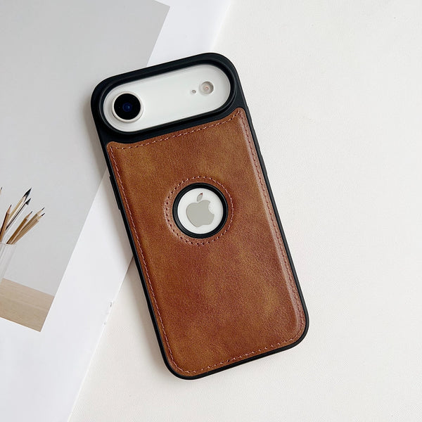 Premium Tan Brown Leather MagSafe Wallet Case for iPhone air