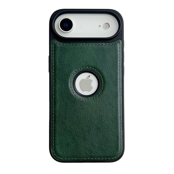 Premium Forest Green Leather MagSafe Wallet Case for iPhone air