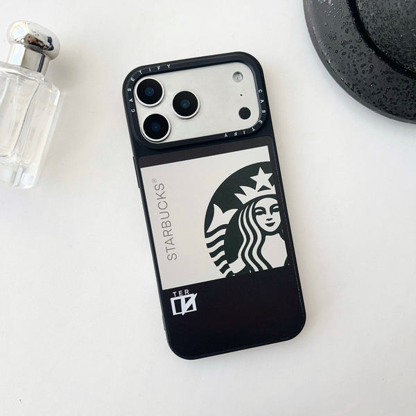 Starbucks Minimal Aesthetic Premium iPhone 17 Pro Max Case – Black Edition