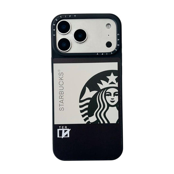 Starbucks Minimal Aesthetic Premium iPhone 17 Pro Max Case – Black Edition