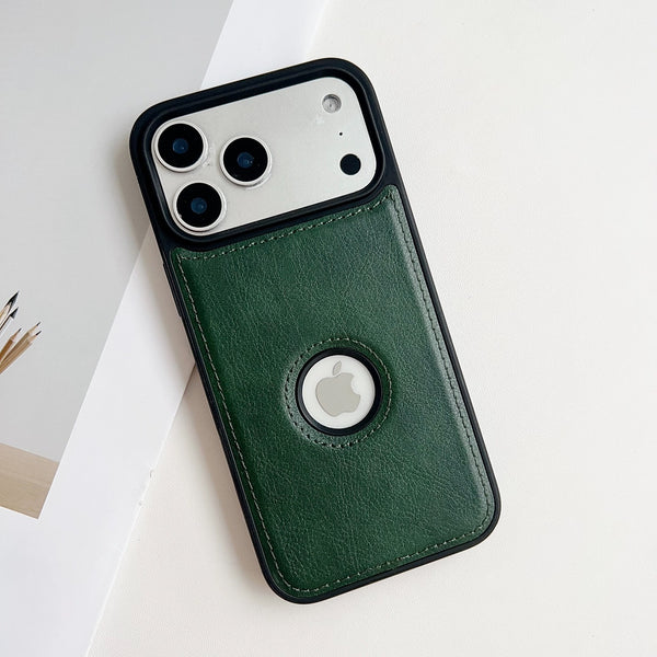 Premium Forest Green Leather MagSafe Wallet Case for iPhone 17 Pro Max