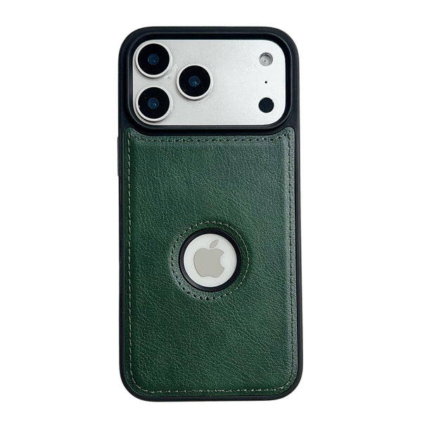 Premium Forest Green Leather MagSafe Wallet Case for iPhone 17 Pro Max