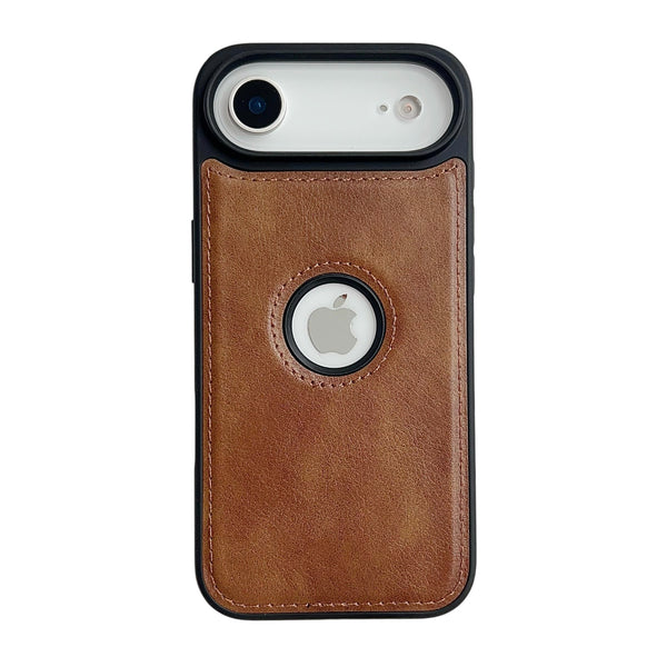 Premium Tan Brown Leather MagSafe Wallet Case for iPhone air