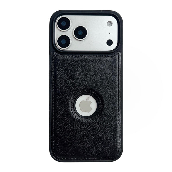 Premium Black Leather MagSafe Case for iPhone 17 Pro Max