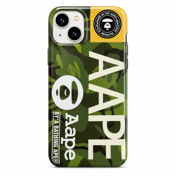 Green Camouflage Street Style Case for iPhone 14
