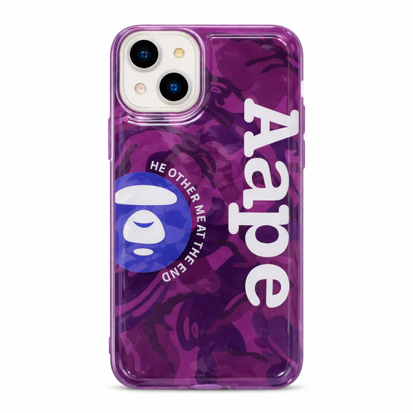 AAPE Purple Camo iPhone 13 Case