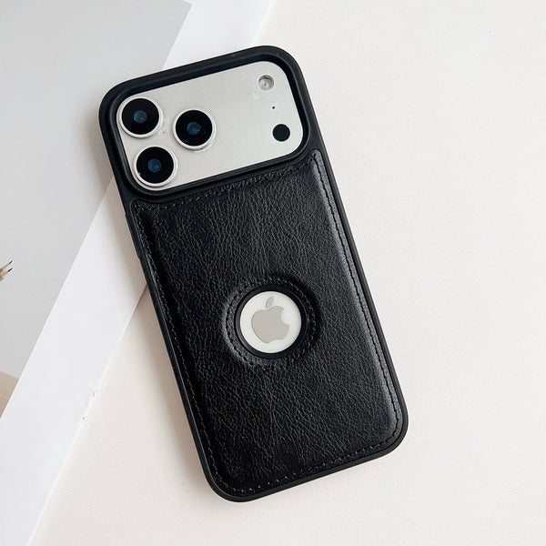 Premium Black Leather MagSafe Case for iPhone 17 Pro Max