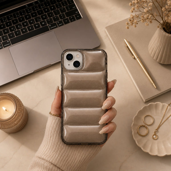 Smoky Grey Bubble iPhone 13 Case