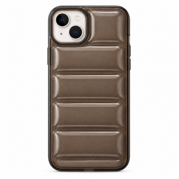Smoky Brown Cushion Bubble Case for iPhone 14