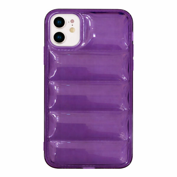 Transparent Purple Bubble Case for Apple iPhone 11