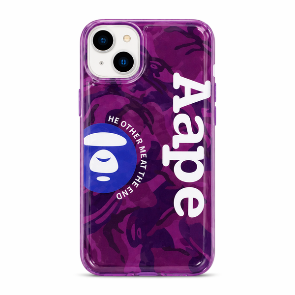 Purple Street Camouflage Printed Case for iPhone 14