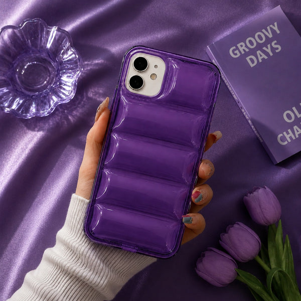 Transparent Purple Bubble Case for Apple iPhone 11