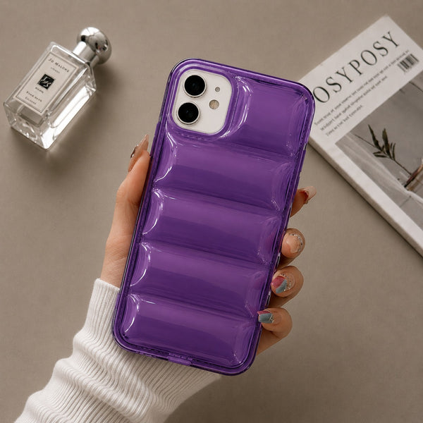 Transparent Purple Bubble Case for Apple iPhone 11