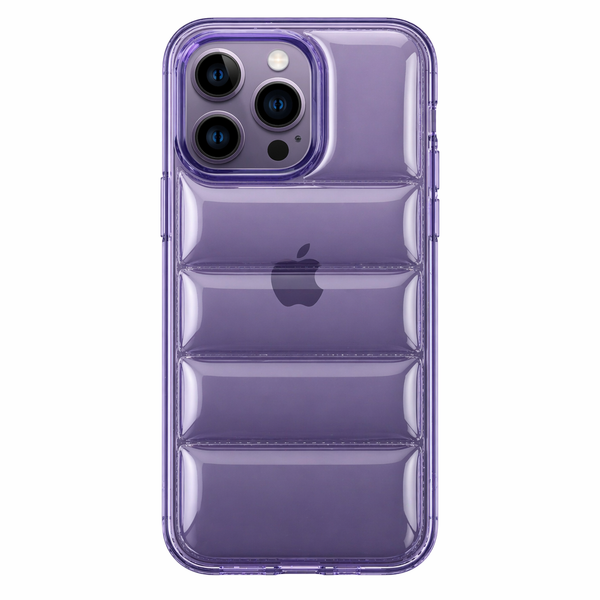 Purple Bubble Cushion Case for iPhone 14 Pro