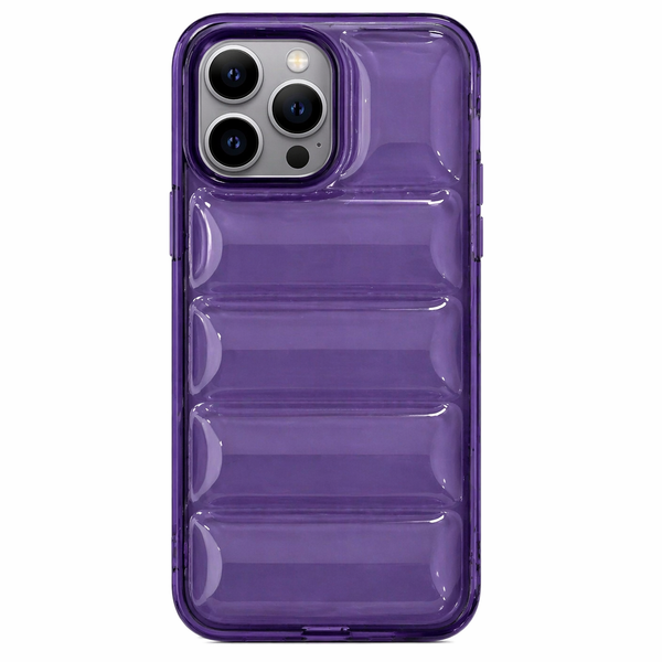 Premium Purple Bubble Cushion Case for iPhone 14 Pro Max