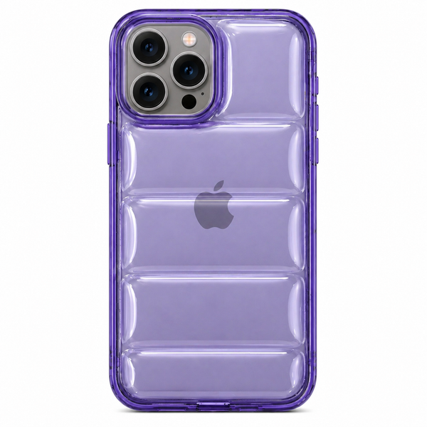 Purple Cushion Bubble Case for iPhone 15 Pro