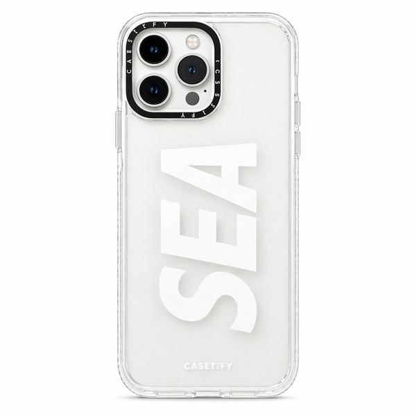 Transparent SEA Print iPhone 13 Pro Max Case