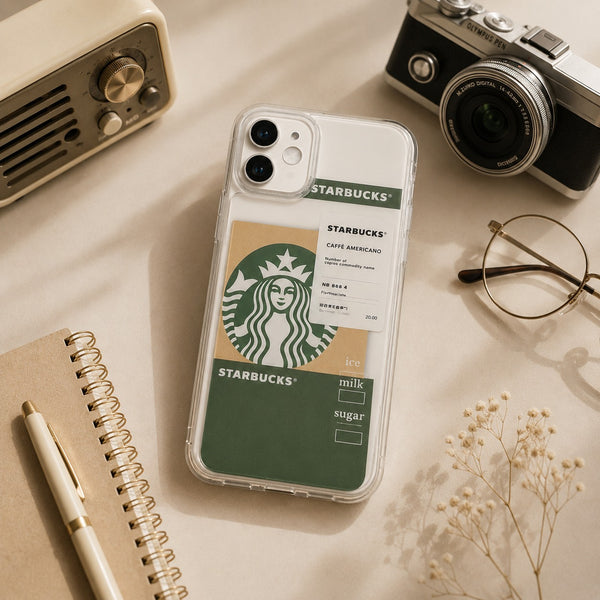 Starbucks Aesthetic Transparent Case for iPhone 12