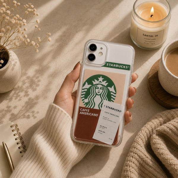 Transparent Starbucks Aesthetic Printed Case for Apple iPhone 12